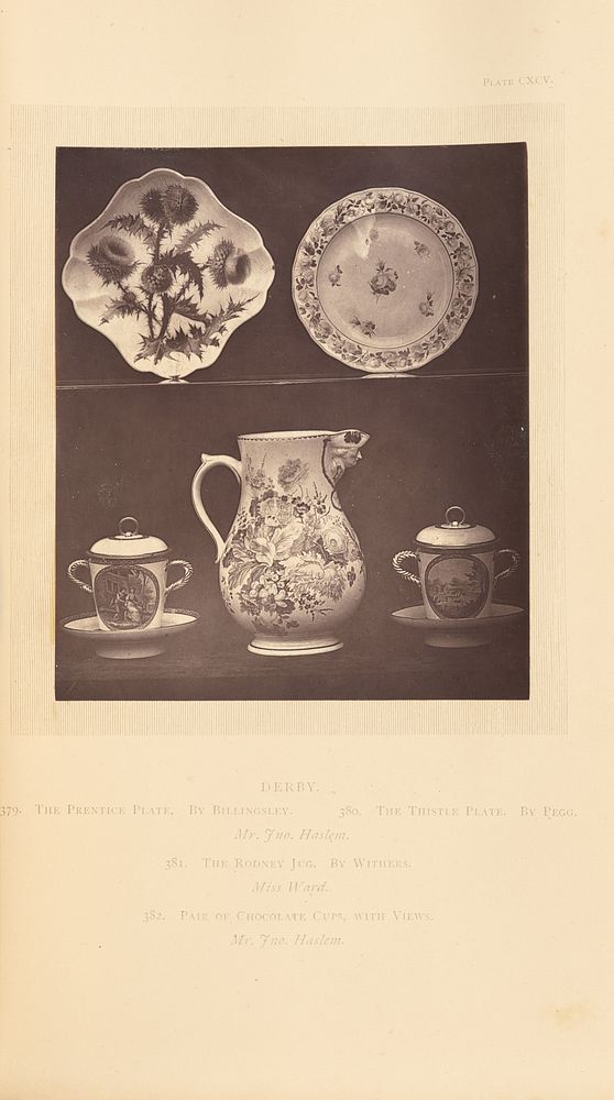 Two plates, two cups, and a pitcher by William Chaffers