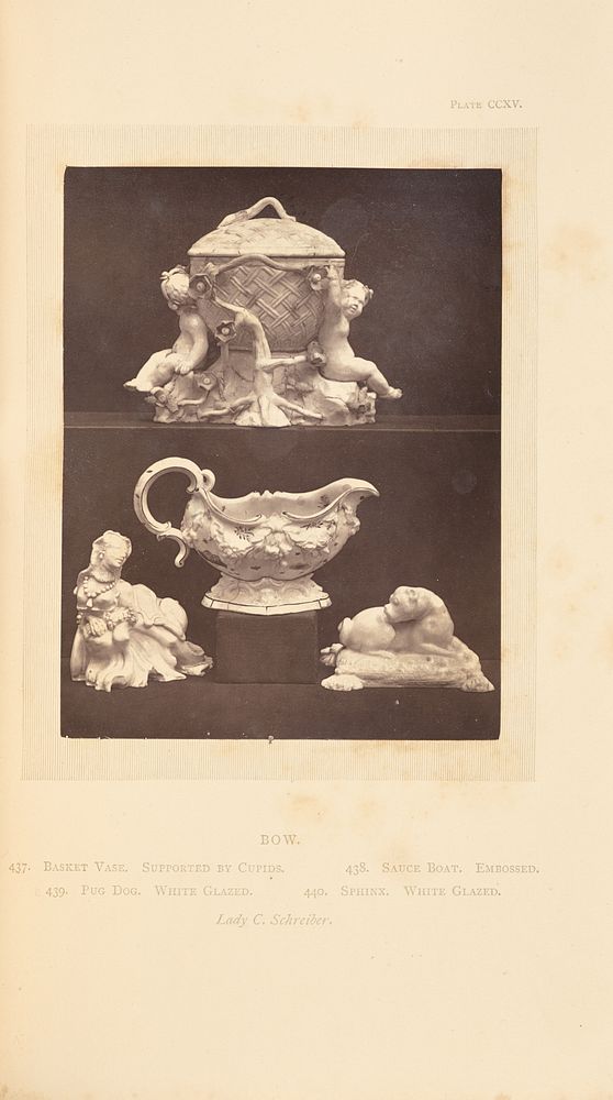 Vase, sauce boat, and two figurines by William Chaffers