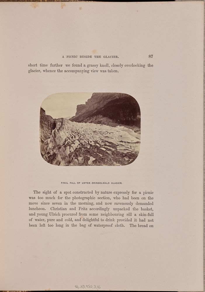 Final Fall of the Unter Grindelwald Glacier by Ernest H Edwards