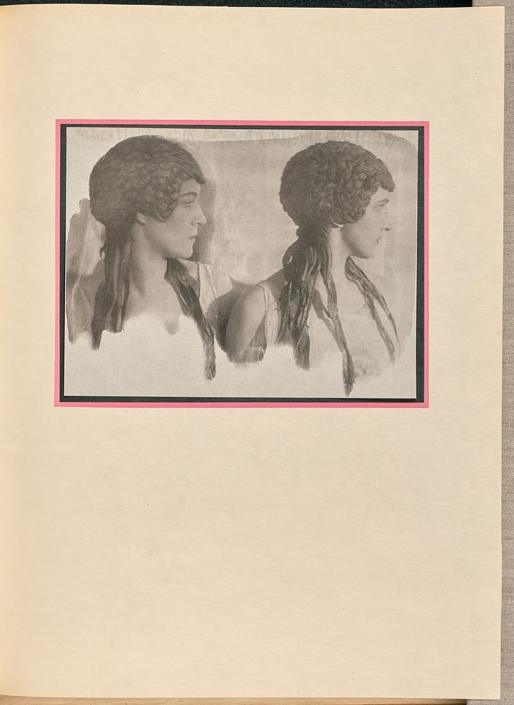 Two female dancers as nymphs, side by side by Baron Adolf de Meyer