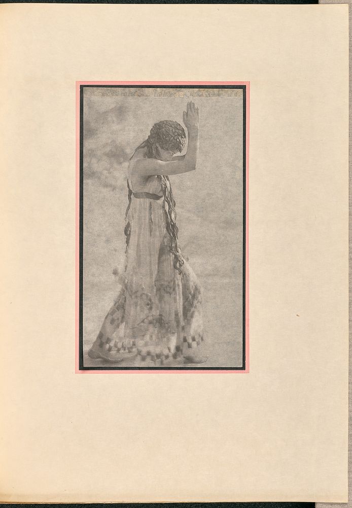 Female dancer as a nymph, with clasped hands by Baron Adolf de Meyer