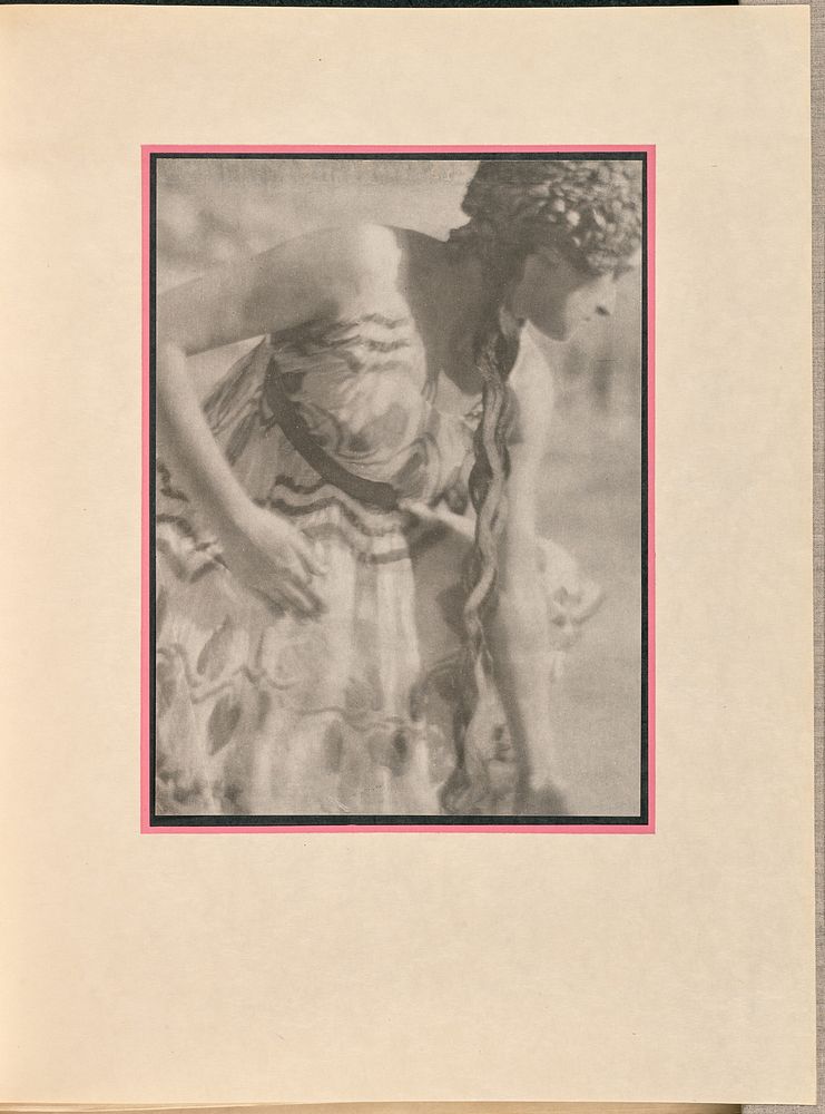 Female dancer as a nymph, bowing by Baron Adolf de Meyer