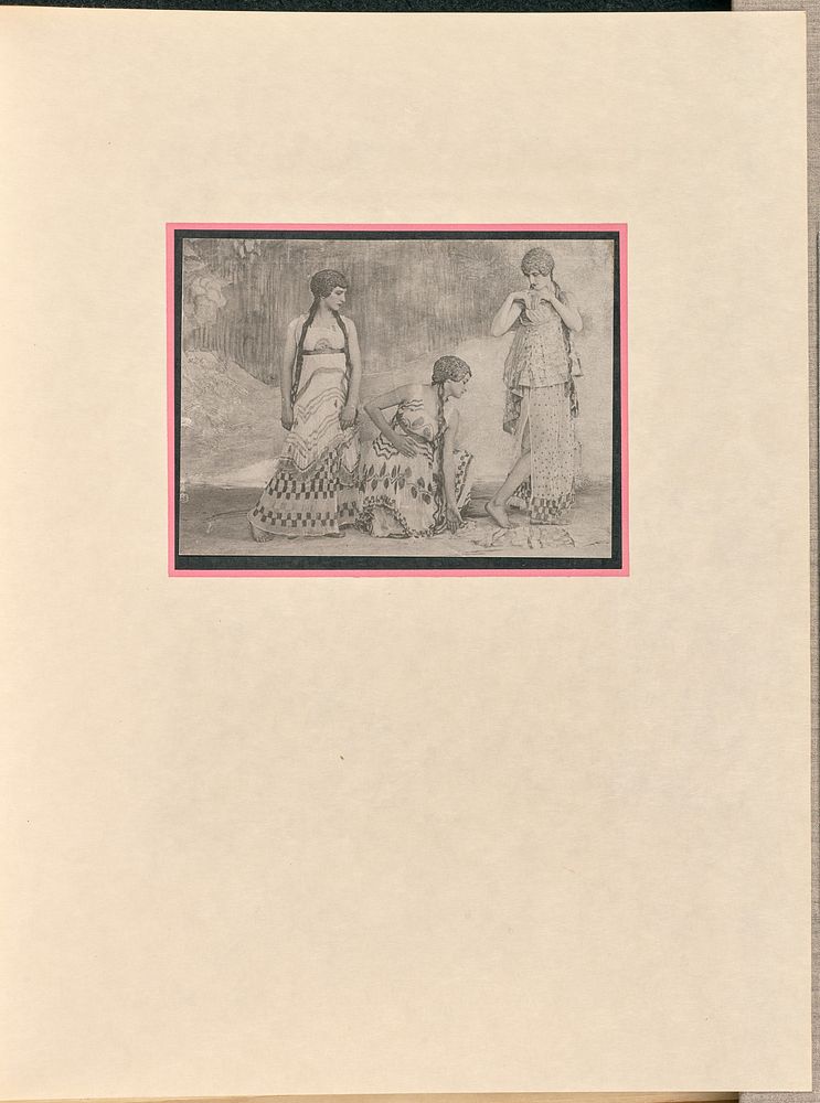 Three female dancers as nymphs by Baron Adolf de Meyer