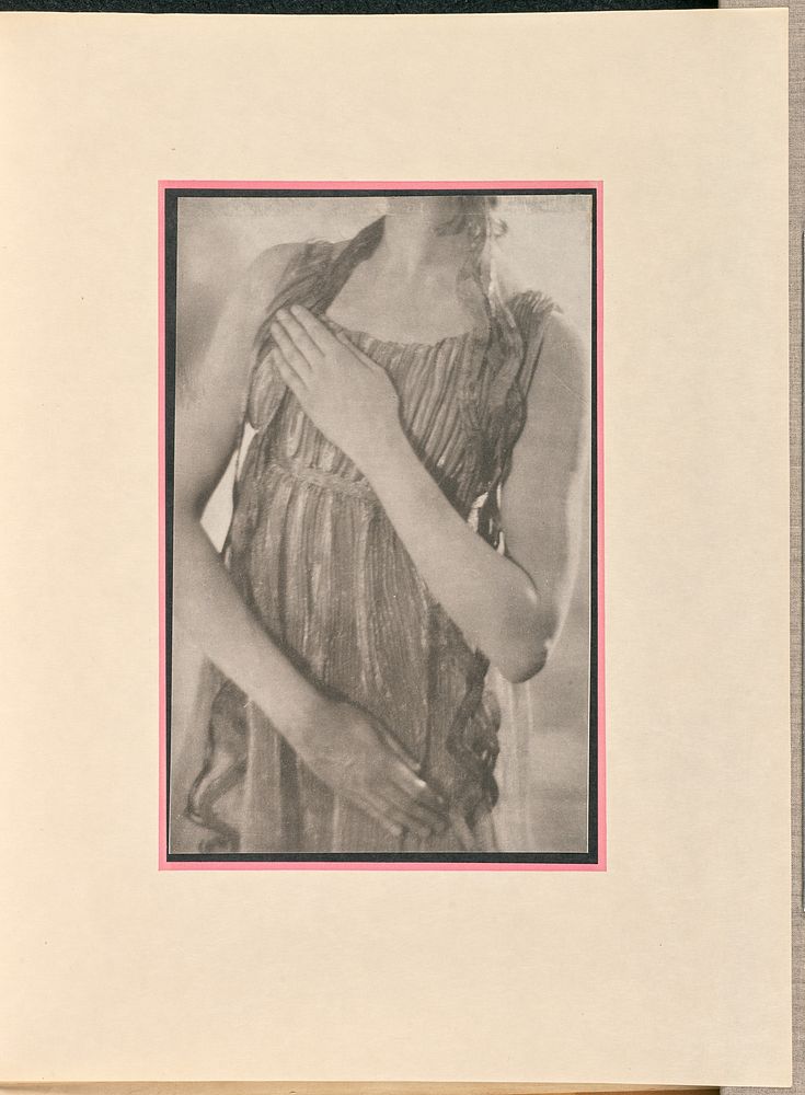 Female dancer as a nymph, with arms on torso by Baron Adolf de Meyer