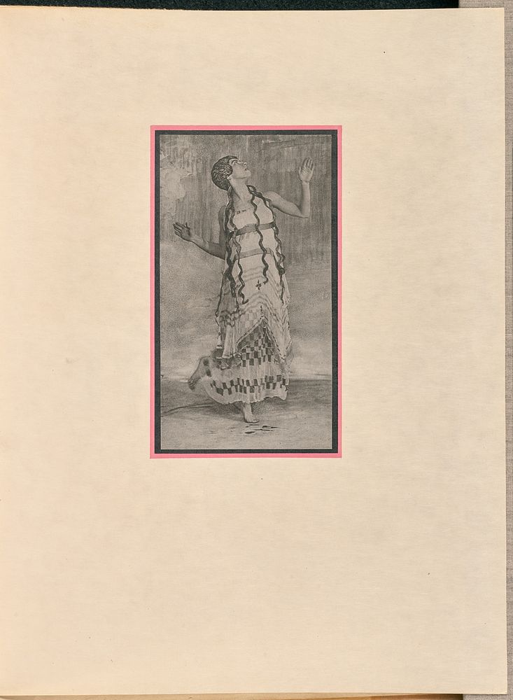 Female dancer as a nymph, looking up by Baron Adolf de Meyer