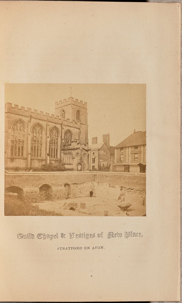Guild Chapel and Vestiges of New Place, Stratford on Avon by Ward