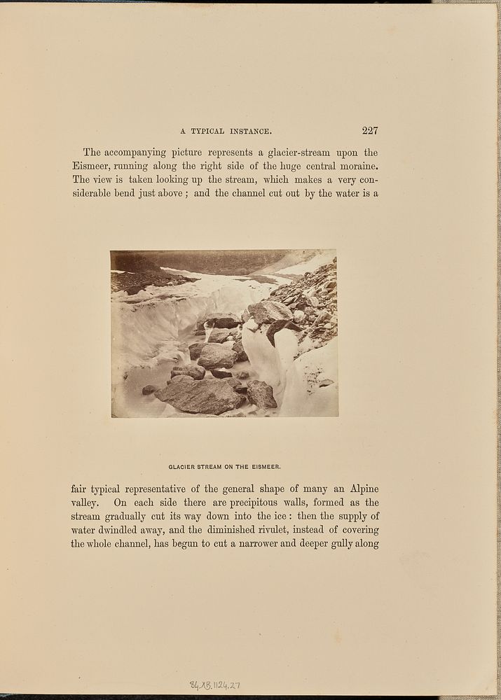 Glacier Stream on the Eismeer by Ernest H Edwards