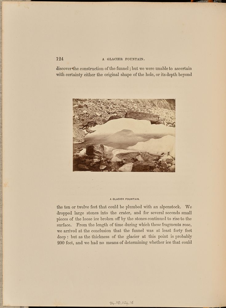 A Glacier Fountain by Ernest H Edwards