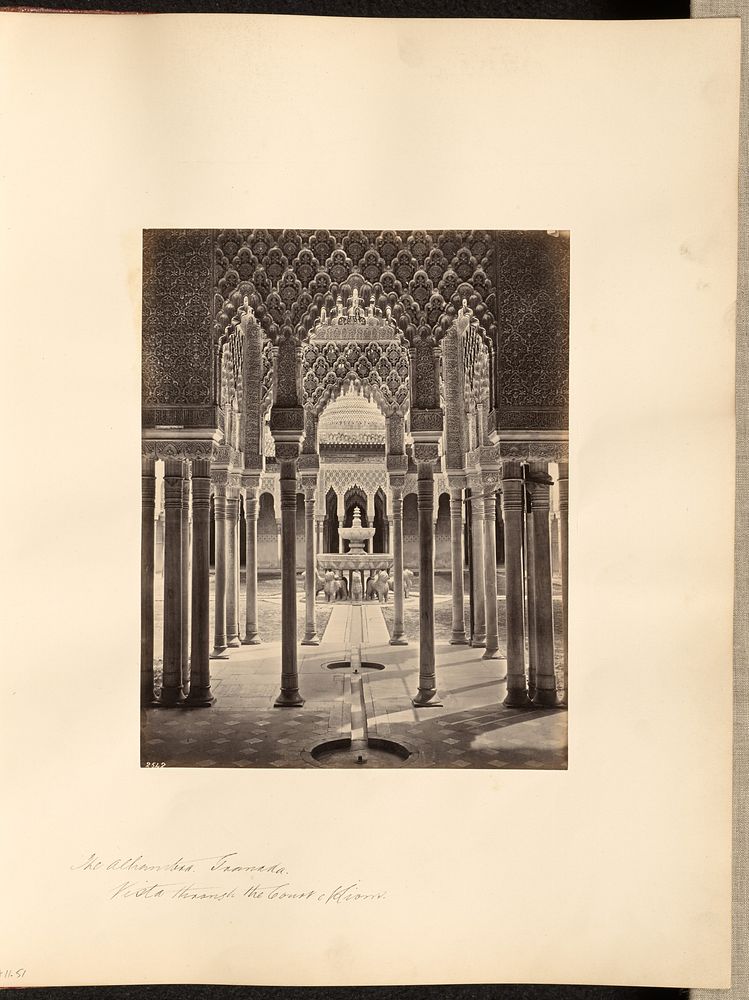 The Alhambra, Granada, Vista [illeg] the Court of Lions by Francis Frith