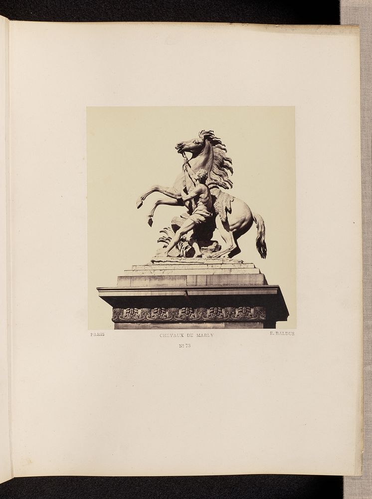 Chevaux de Marly (No. 73) by Édouard Baldus