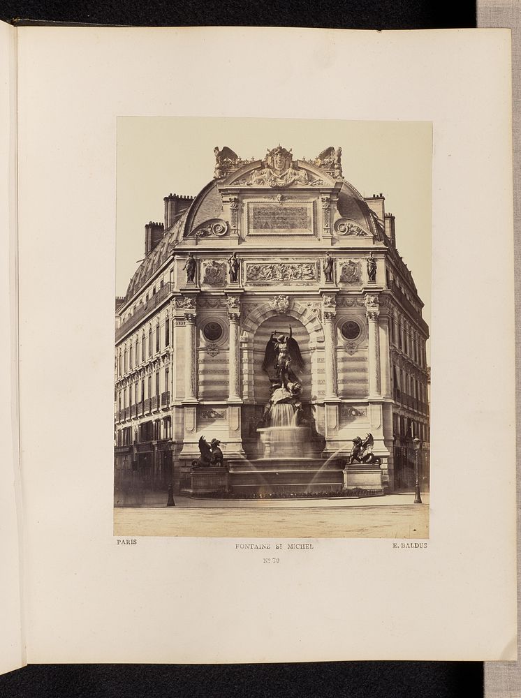Fontaine St. Michel (No. 70) by Édouard Baldus