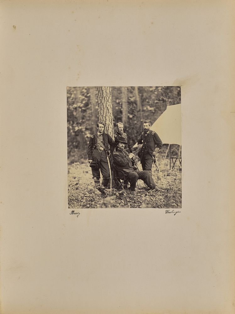Gibbon, Birney, Barlow, and Hancock by Mathew B Brady