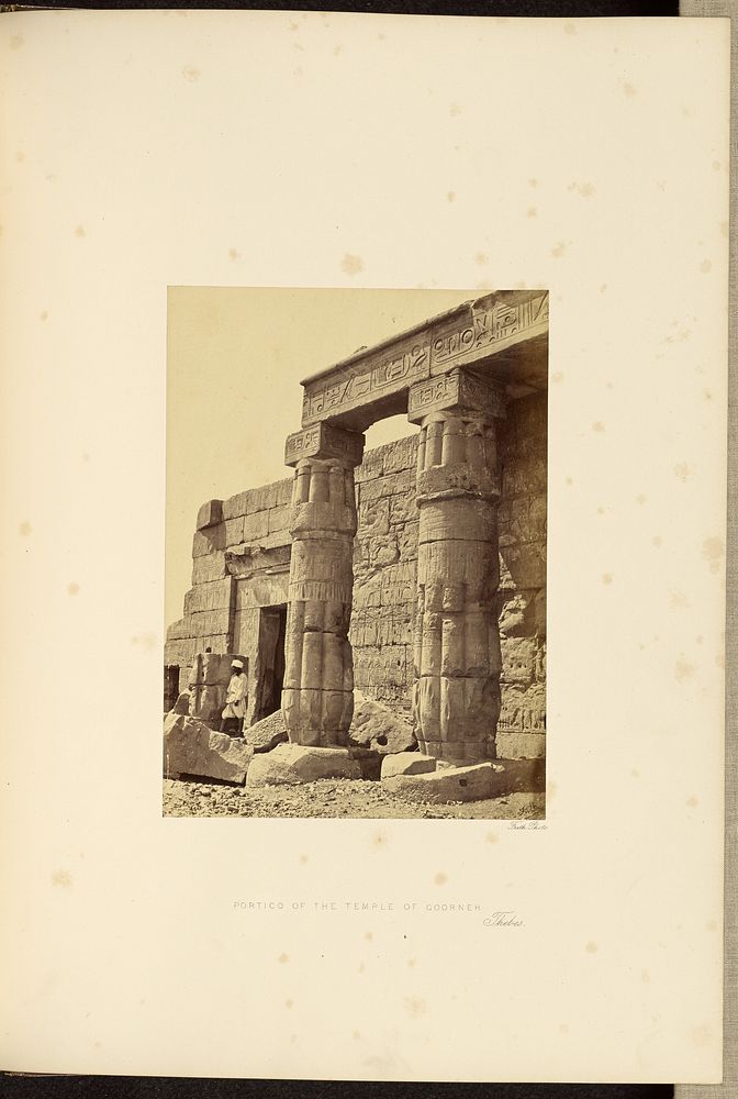 Portico of the Temple of Goorneh, Thebes by Francis Frith