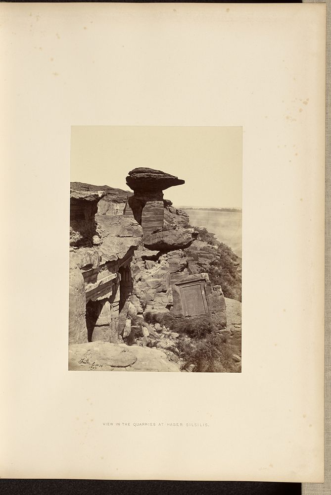 View in the Quarries at Hager Silsilis by Francis Frith