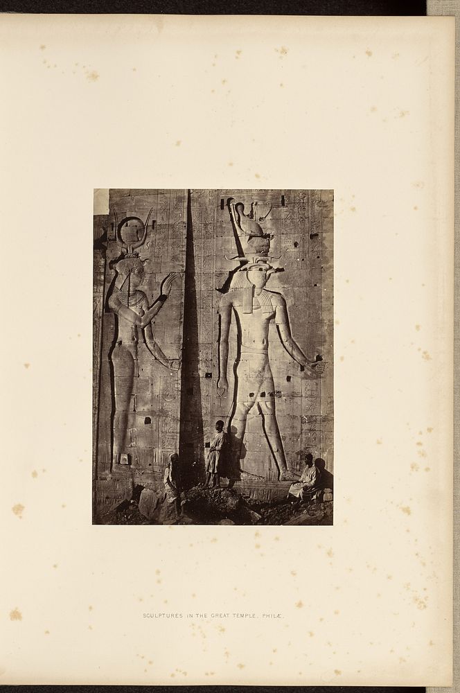 Scultpures in the Great Temple, Philae by Francis Frith