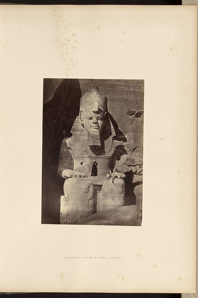 Colossal Figure at Abou Simbel by Francis Frith