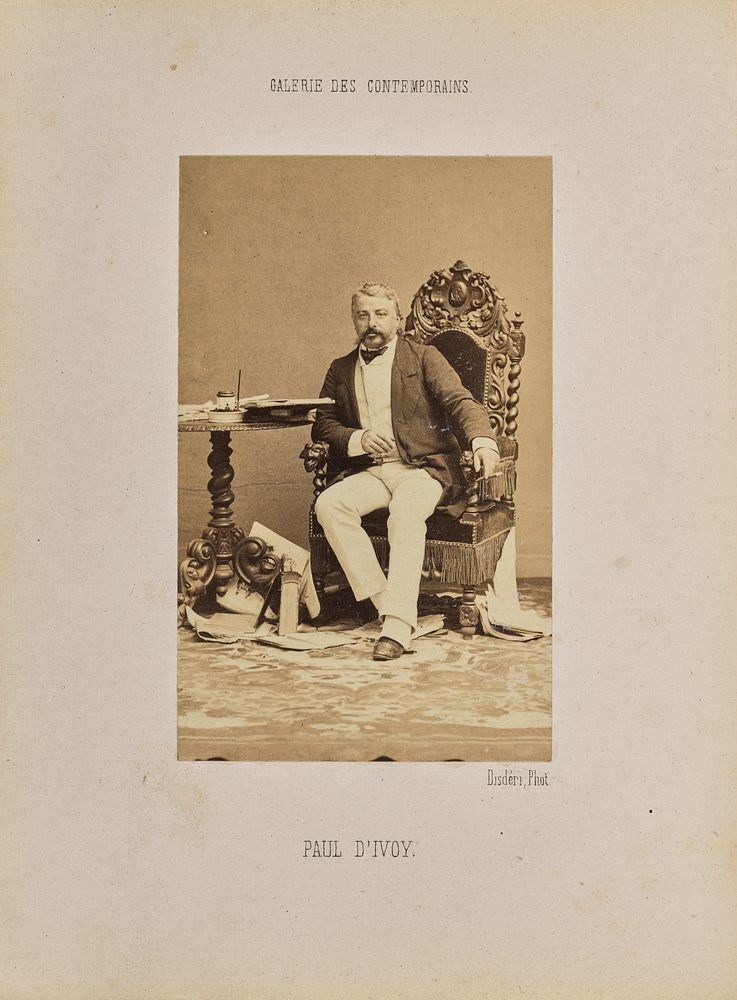 Paul d'Ivoy by André Adolphe Eugène Disdéri