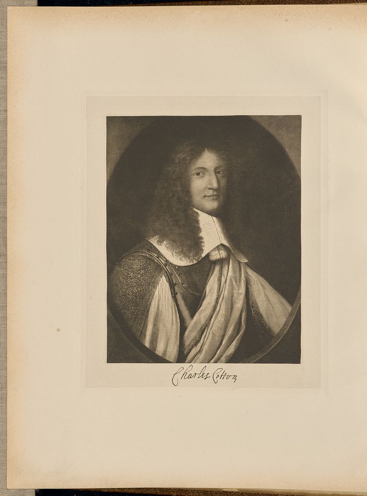 Portrait of Charles Cotton by Typo Etching Company