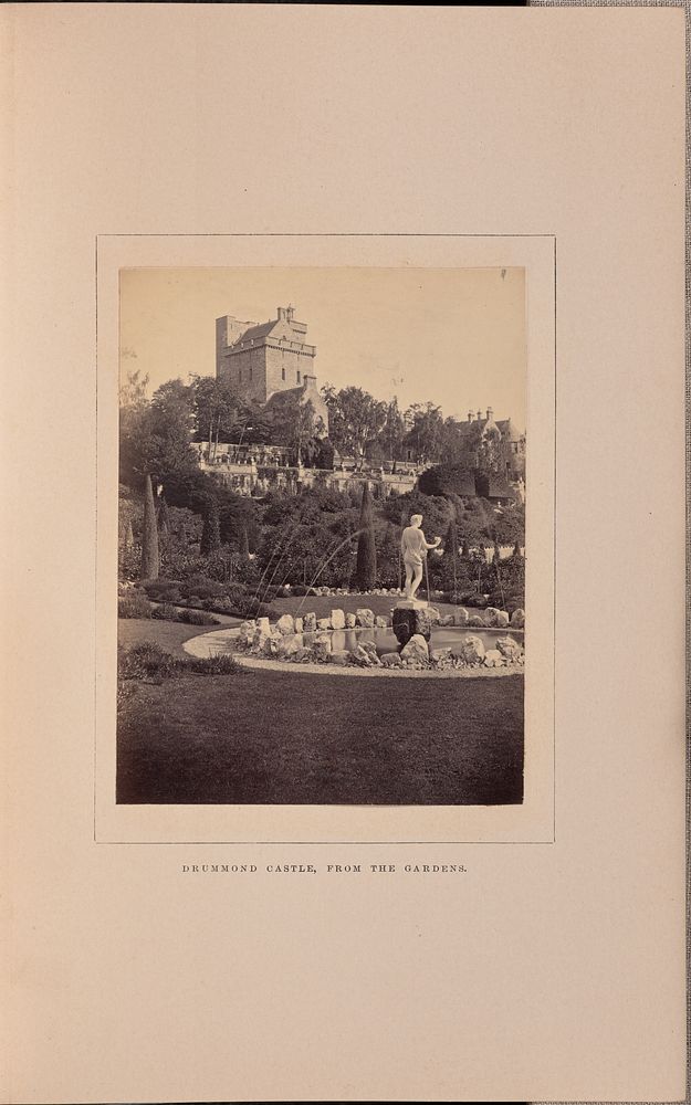 Drummond Castle, from the gardens by George Washington Wilson