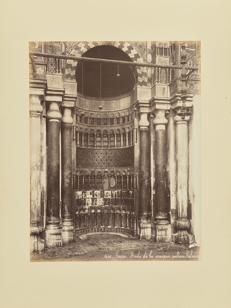 Caire - Niche de la mosquée sultan [sic] Kalaoun by Félix Bonfils