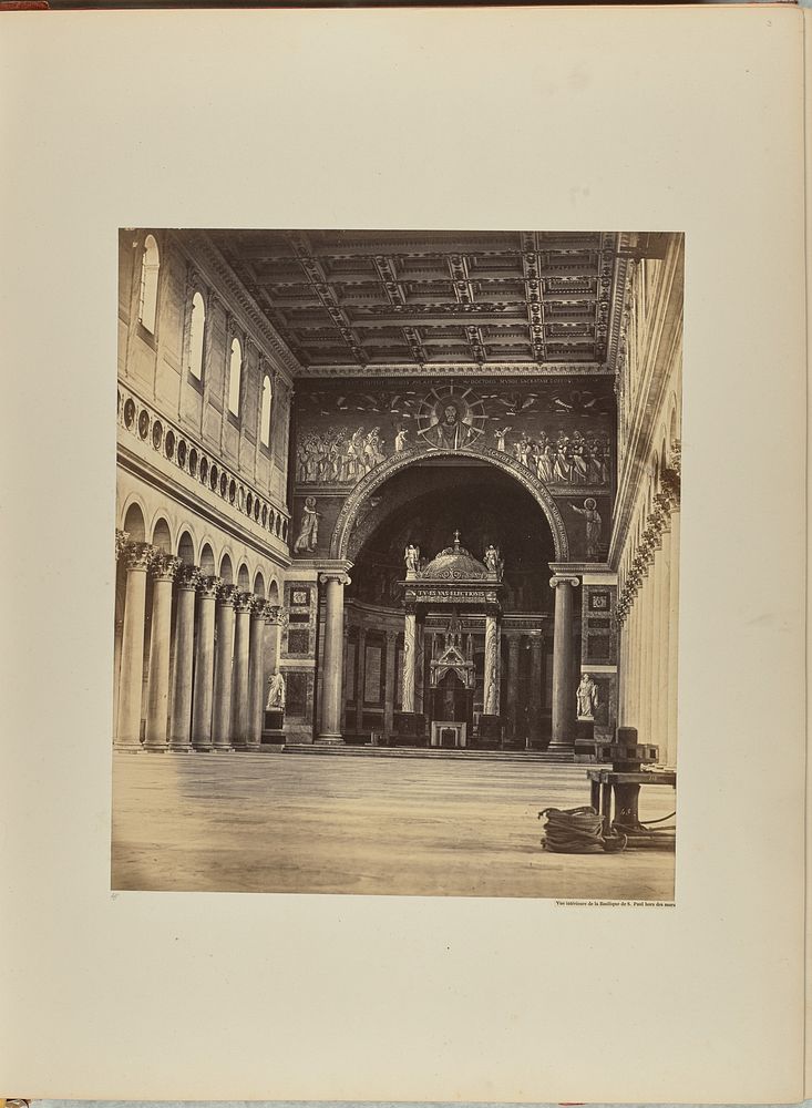 Vue intérieure de la Basilique Saint Paul hors des murs by James Anderson