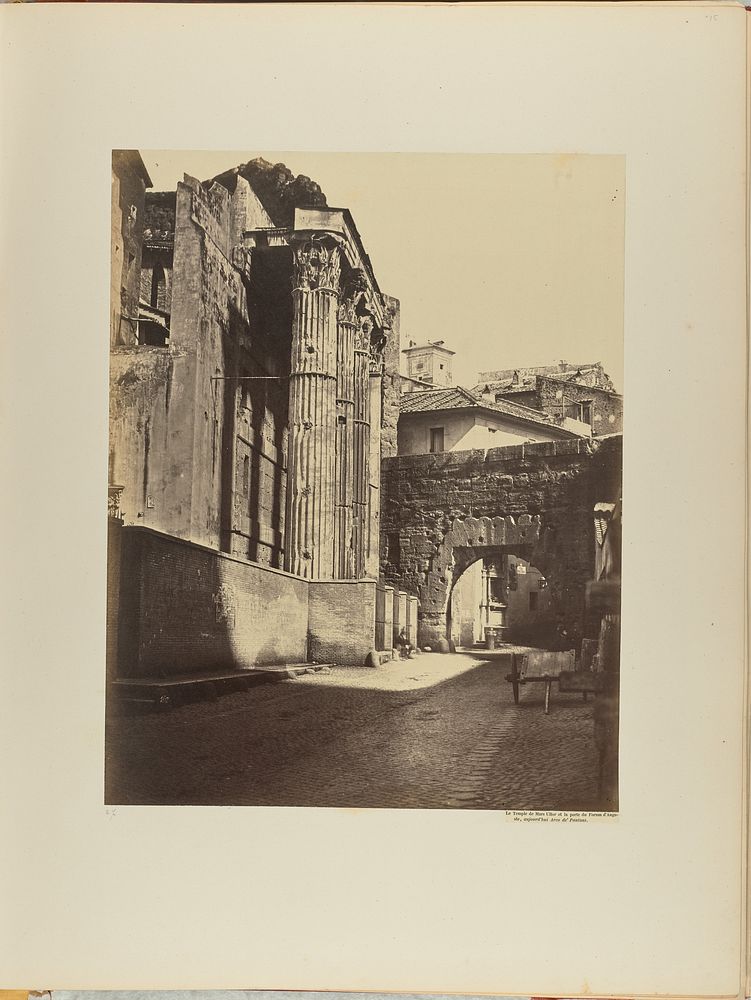 Le Temple de Mars Ultor et la porte du Forum d'Auguste, aujourd'hui Arco de' Pantani by James Anderson