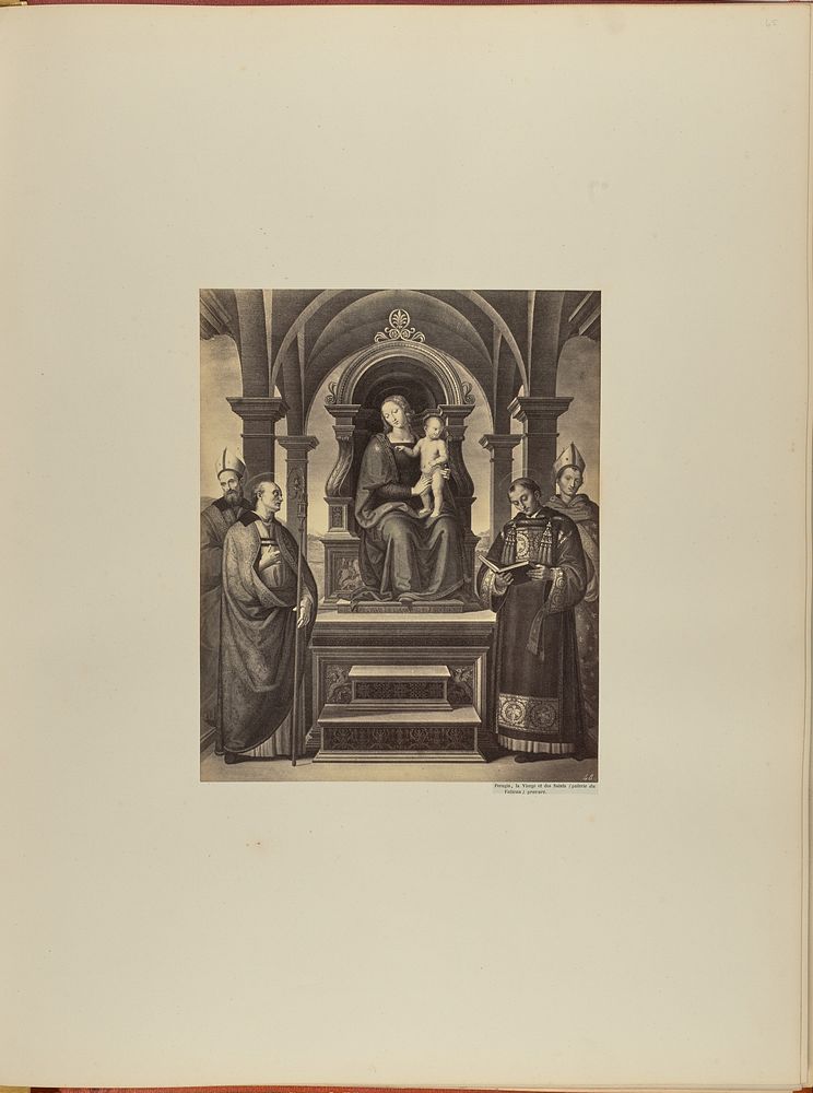 Perugin, la Vierge et des Saints (galerie du Vatican) gravure by James Anderson