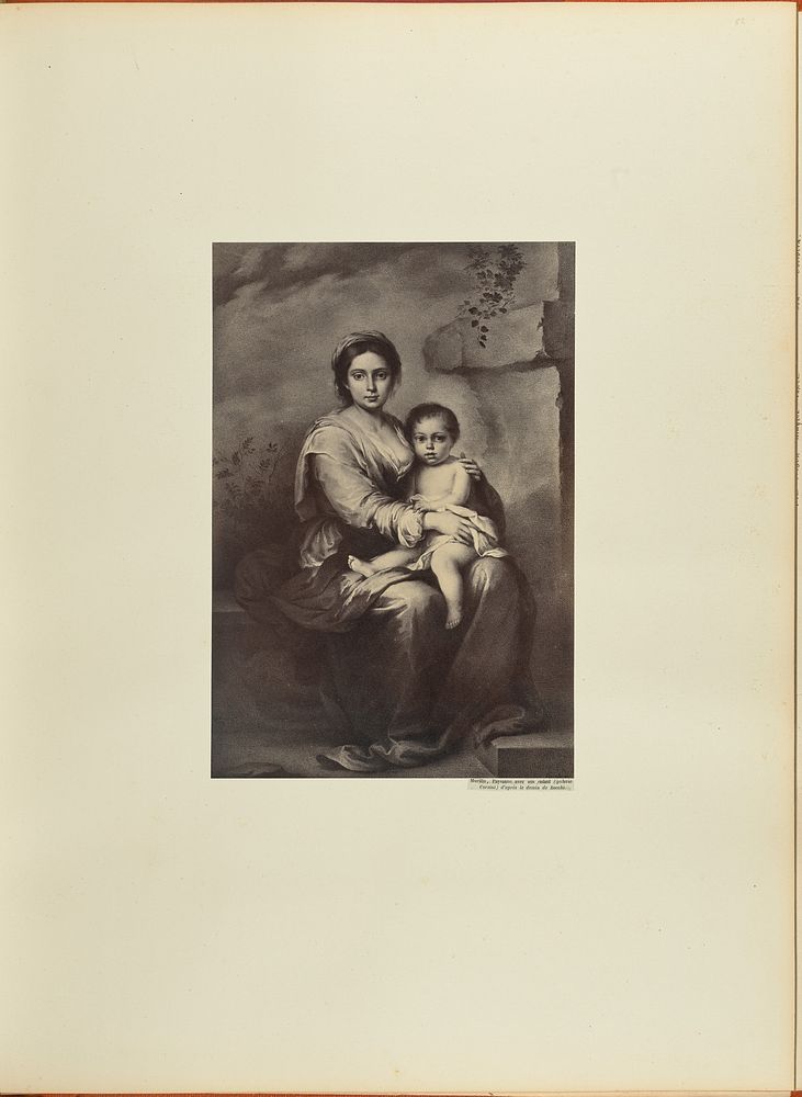 Murillo, Paysanne avec son enfant (galerie Corsini) d'apres le dessin de Rocchi by James Anderson