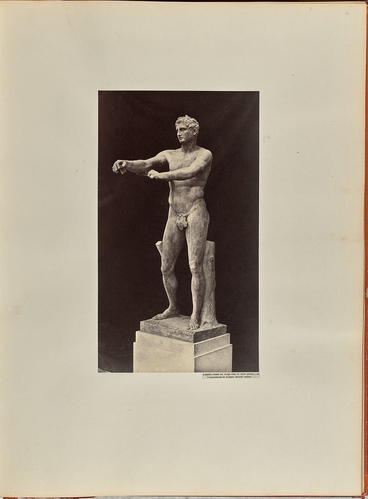 L'Athlète tenant un strigil dans la main gauche, dit l'Apoxyomenos de Lysippe. Braccio nuovo by James Anderson