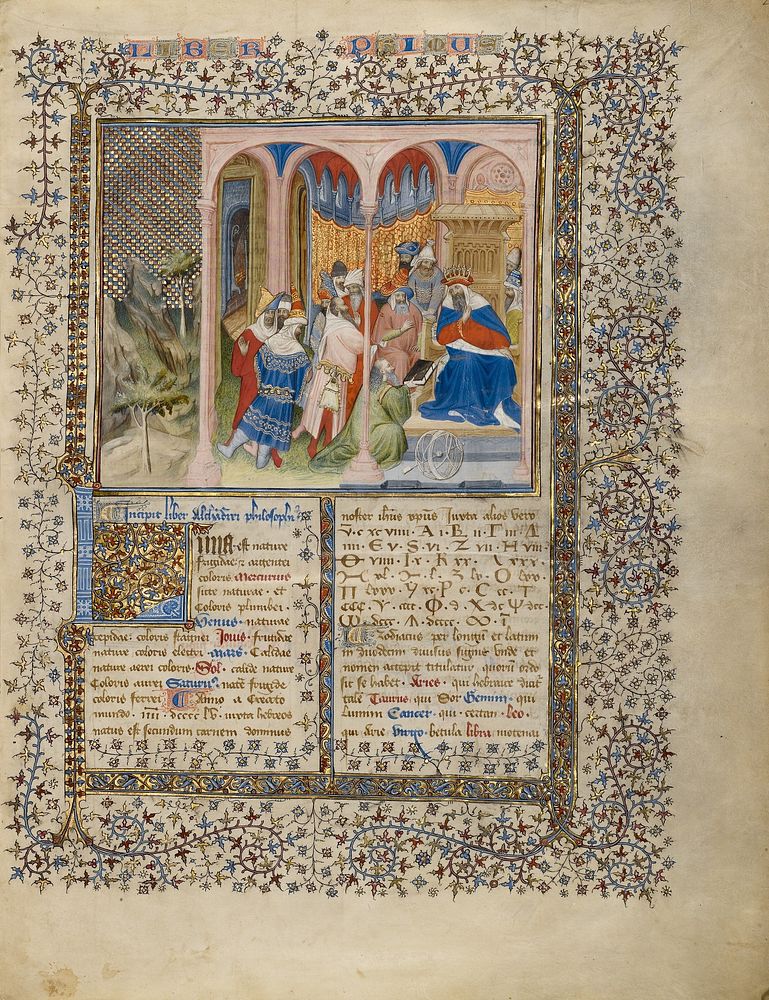 Alchandreus Presents His Work to a King by Virgil Master