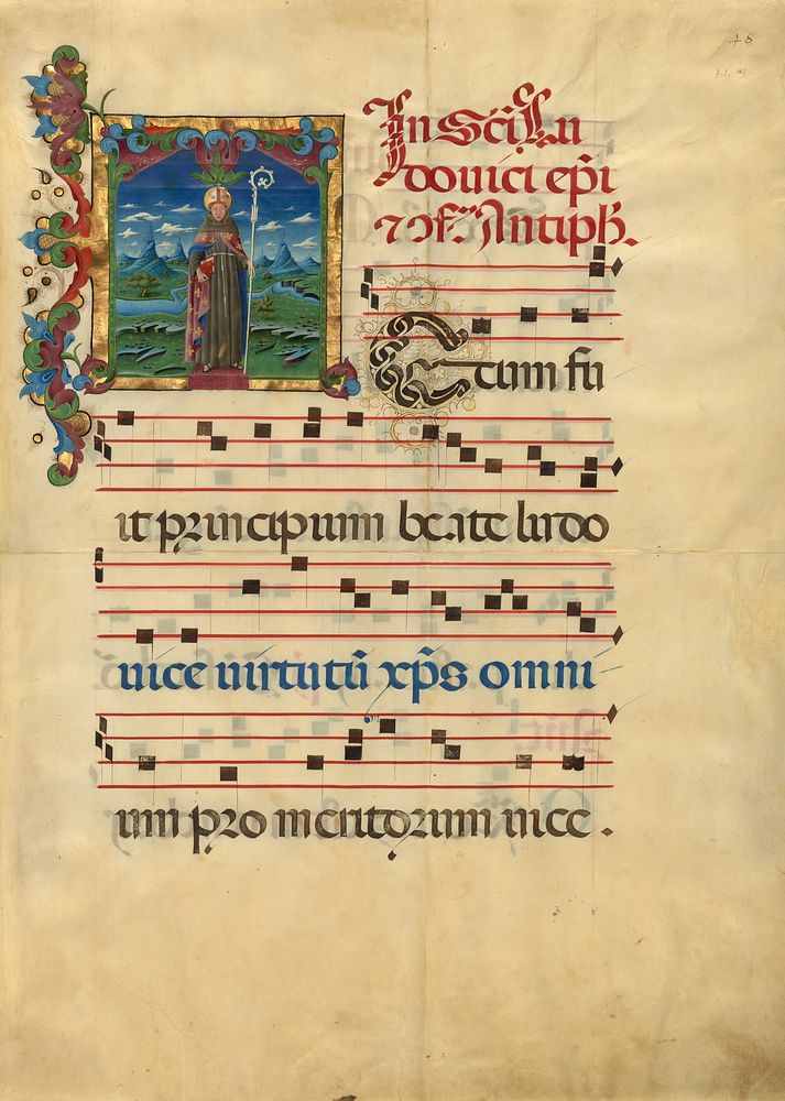 Initial T: Saint Louis of Toulouse by Franco dei Russi