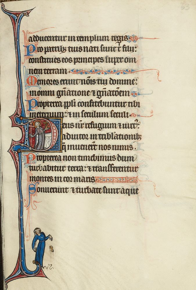 Initial D: Ecclesia Holding a Cross-Staff and a Chalice and Synagoga Dropping the Tablets of the Law by Bute Master