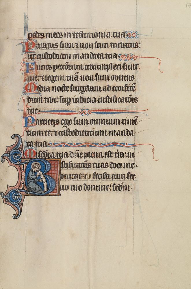 Initial B: A Saint Holding a Scroll by Bute Master