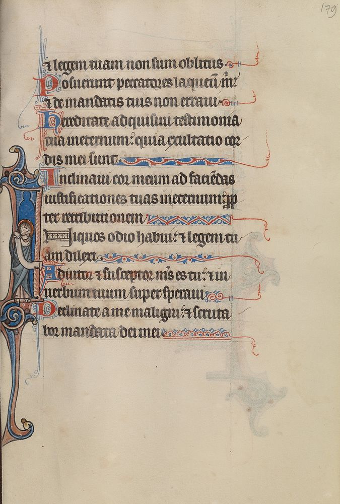 Initial I: A Saint Holding a Scroll by Bute Master