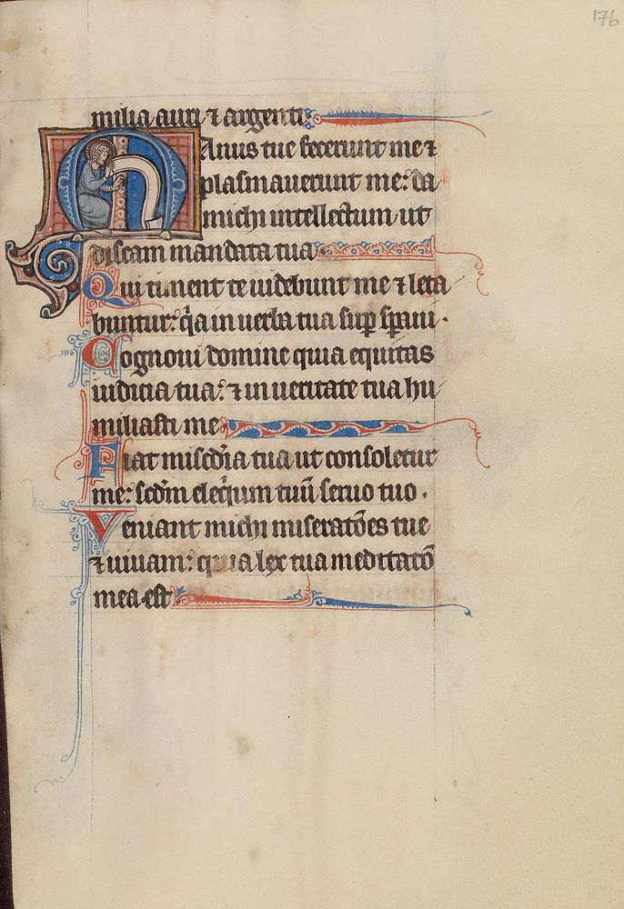 Initial M: A Saint Holding a Scroll by Bute Master