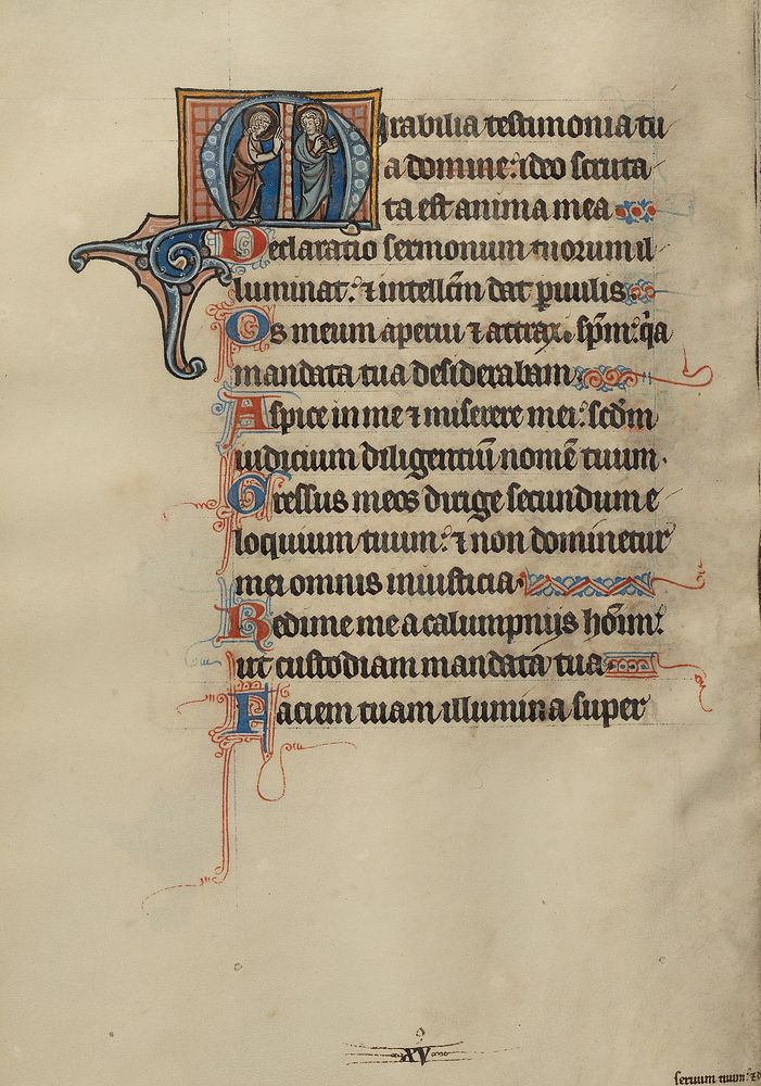 Initial M: One Saint Blessing Another Saint by Bute Master