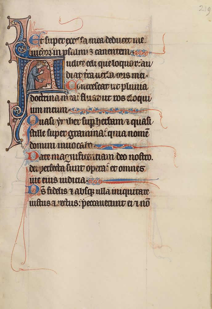 Initial A: A King Pointing to the Heavens and to the Ground by Bute Master