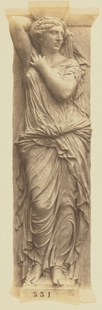 Caryatid by Jules Cavelier, Decoration of the Louvre, Paris by Édouard Baldus