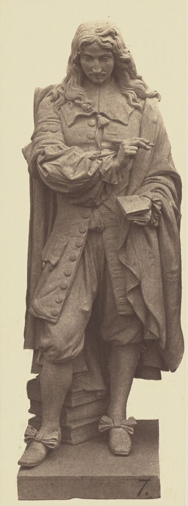 "La Rochefoucauld", Statue by Noël Jules Girard, Decoration of the Louvre, Paris by Édouard Baldus