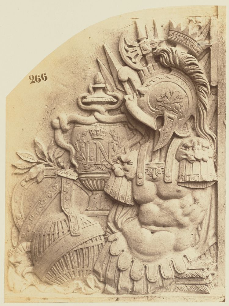 Trophy of Arms by Ambroise Choiselat, Decoration of the Louvre, Paris by Édouard Baldus