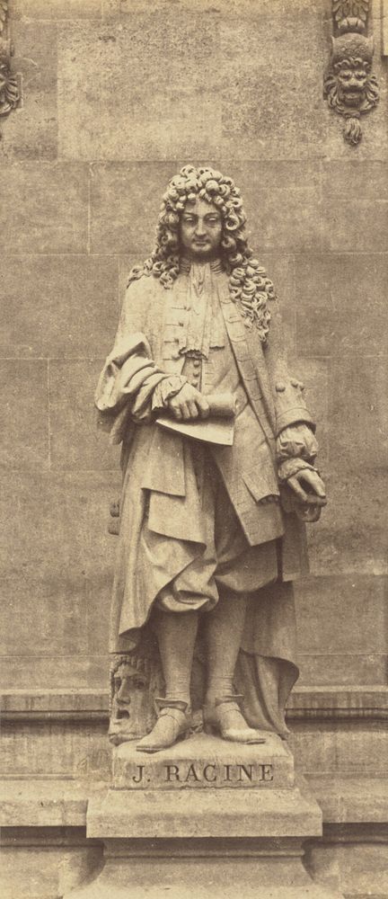"Racine", Statue by Michel-Pascal, Decoration of the Louvre, Paris by Édouard Baldus