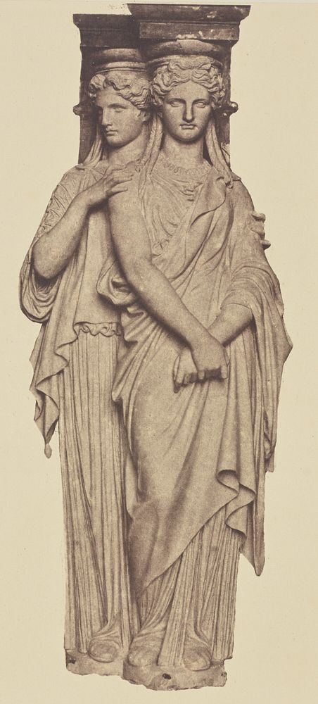 Caryatids by Francisque Duret, Decoration of the Louvre, Paris by Édouard Baldus