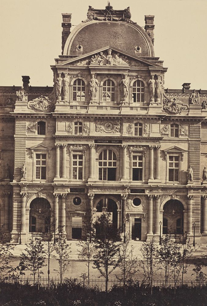 The Pavillon Sully, Louvre, Paris by Édouard Baldus