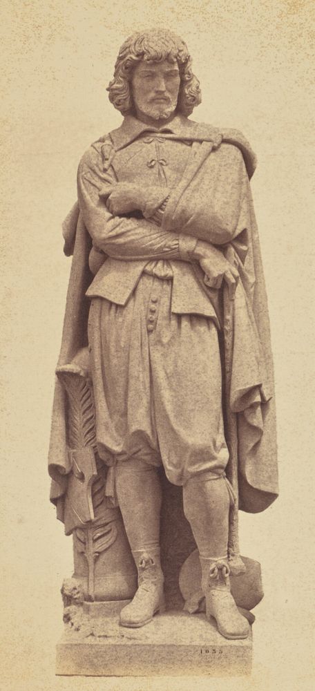 "Le Lorrain", Statue by Auguste Hyacinthe Debay, Decoration of the Louvre, Paris by Édouard Baldus