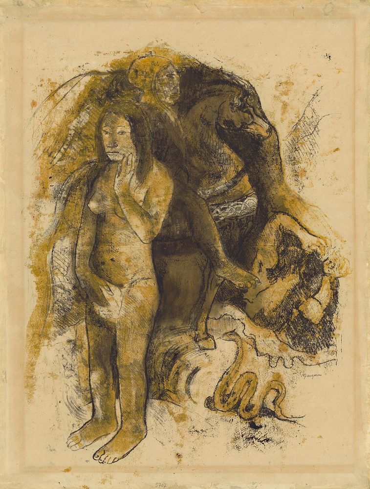 Eve ['The Nightmare'] (recto); Eve ['The Nightmare'] (verso) by Paul Gauguin