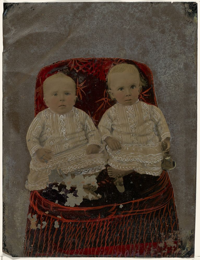 Portrait of two babies