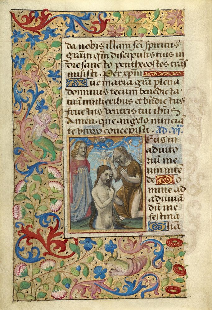 Baptism of Christ by Master of Cardinal Bourbon