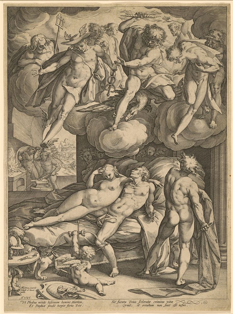 Mars and Venus Surprised by Vulcan by Hendrick Goltzius