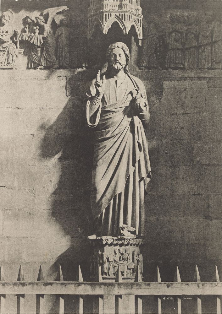 Statue of Christ, Reims Cathedral by Henri Le Secq