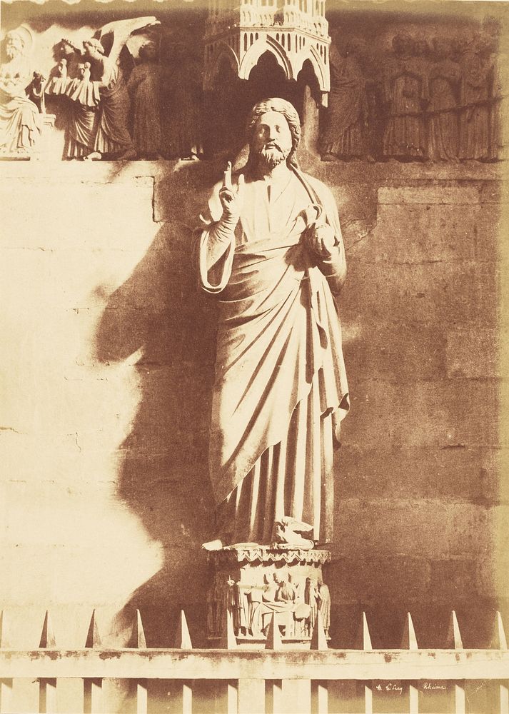 Statue of Christ, Reims Cathedral by Henri Le Secq